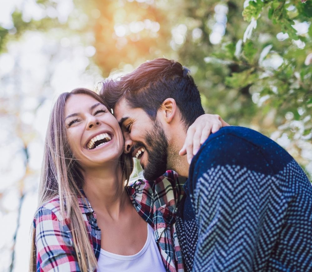 Couple hugging