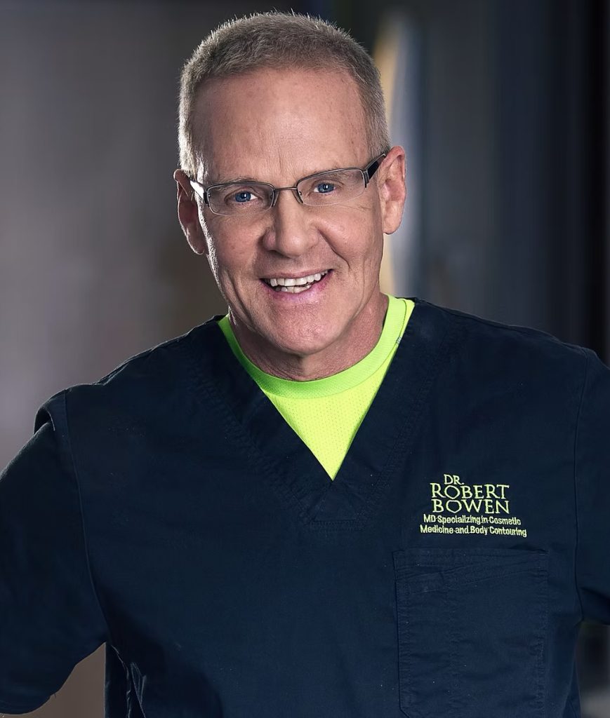 Dr. Robert E. Bowen in navy scrubs